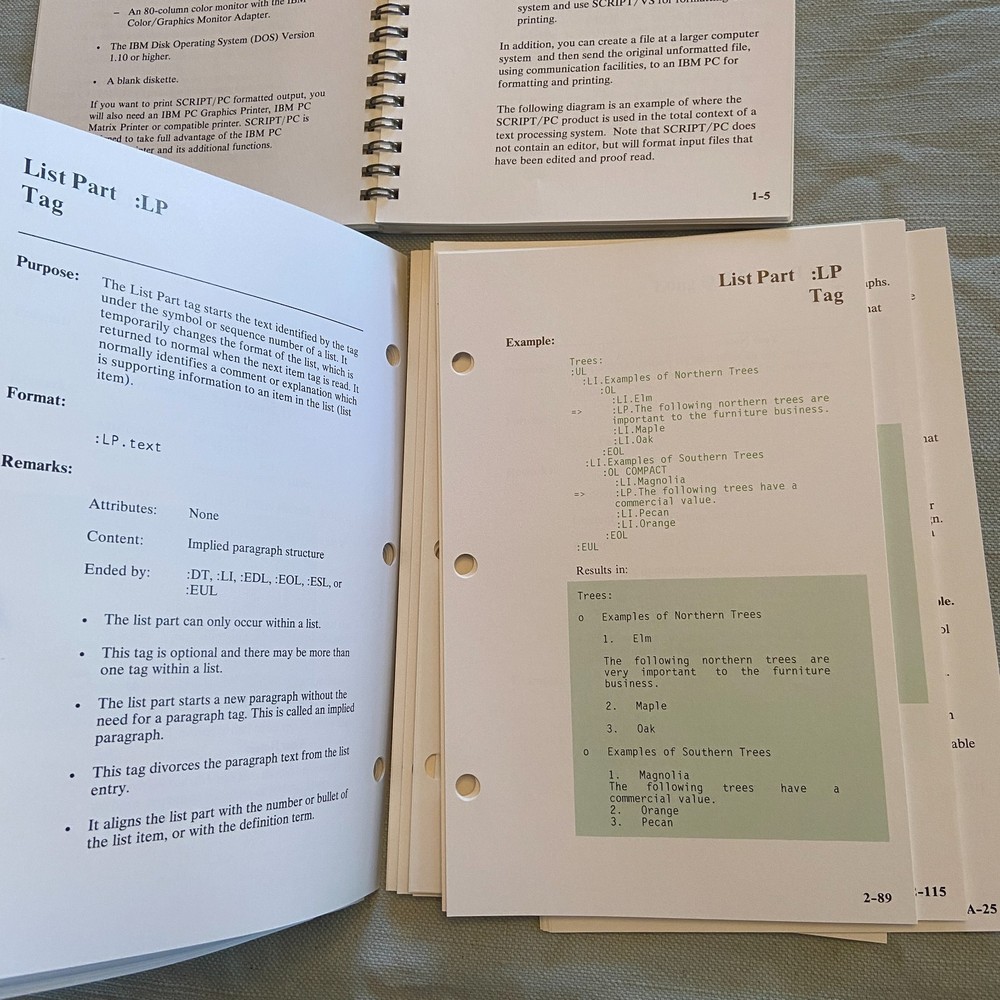 IBM Software Script/PC Book 1 2 3 1st Edition 1984 How To Quick Reference Manual