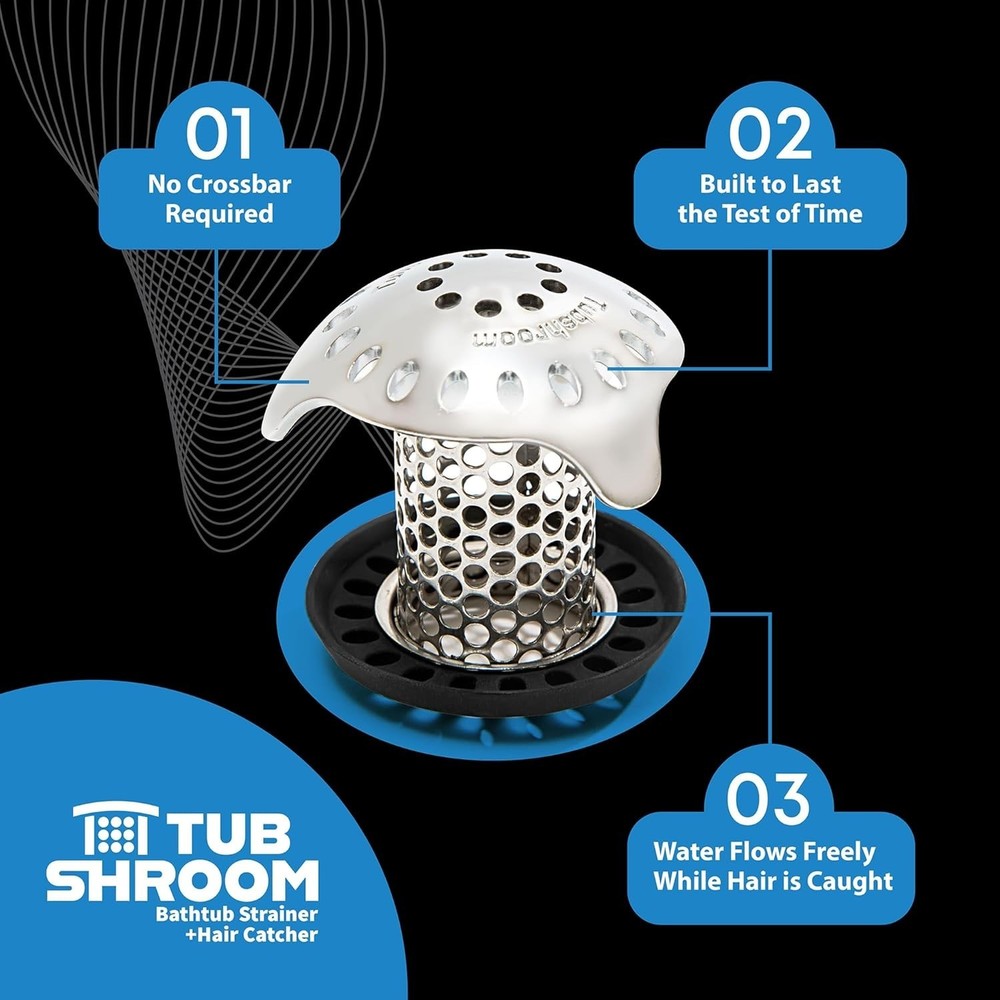 Compact Stainless Steel Drain Protector with 4 Adapters - Zero Clogs Guaranteed!