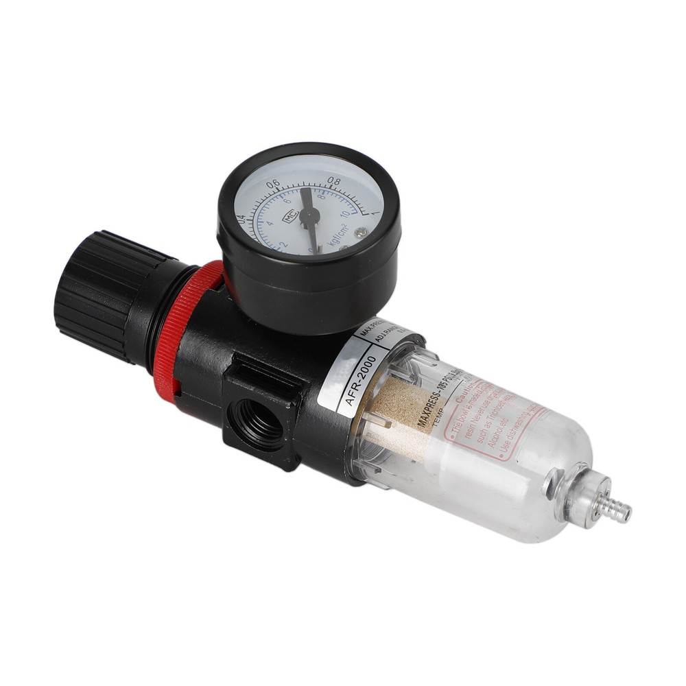 AFR-2000 1/4" Air Compressor Filter Water Separator Trap Tools Regulator Gauge