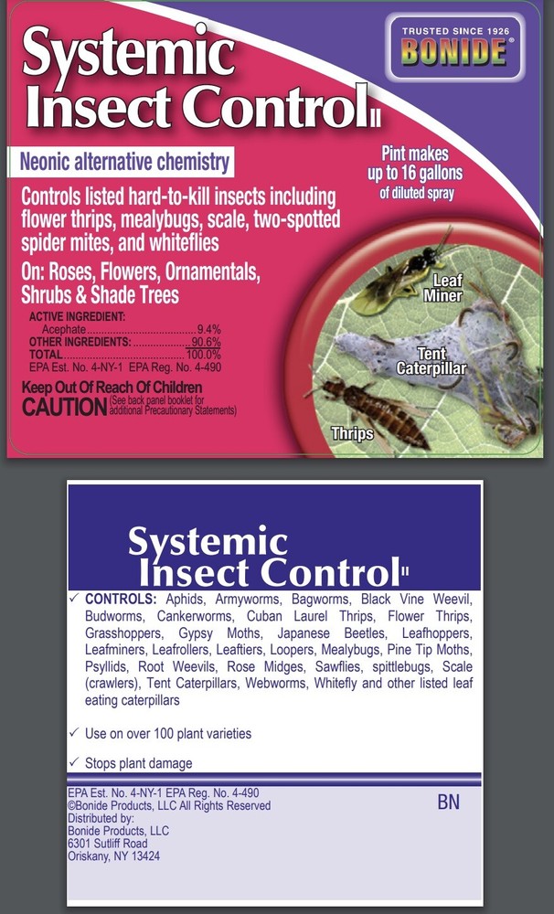 Bonide 941 Concentrated Systemic Insect Pest Control 16 oz Pint Size