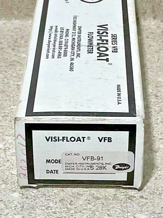 Dwyer VFB-91 Visi-Float Flow Meter, 1-10 SCFH, 1/8 NPT