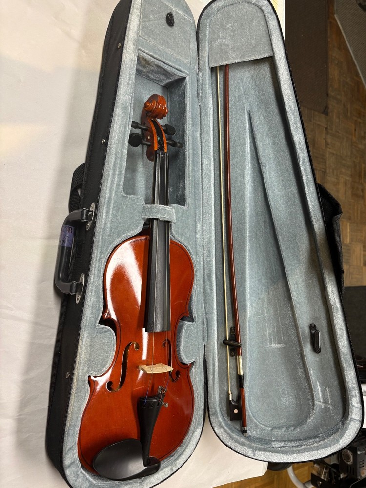 STAR WOOD VIOLIN WITH CASE