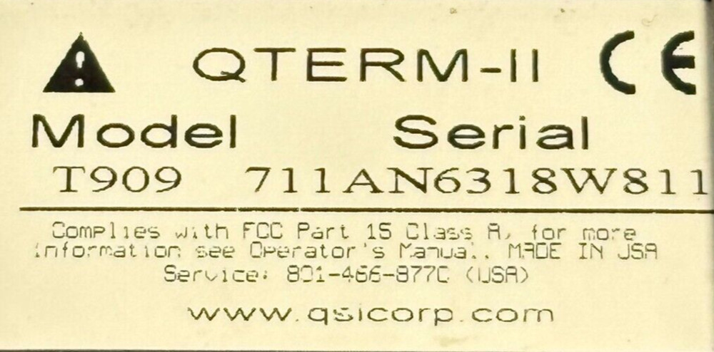 Bruker AXS QTERM-II 2 Handheld Interface Controller Part T909