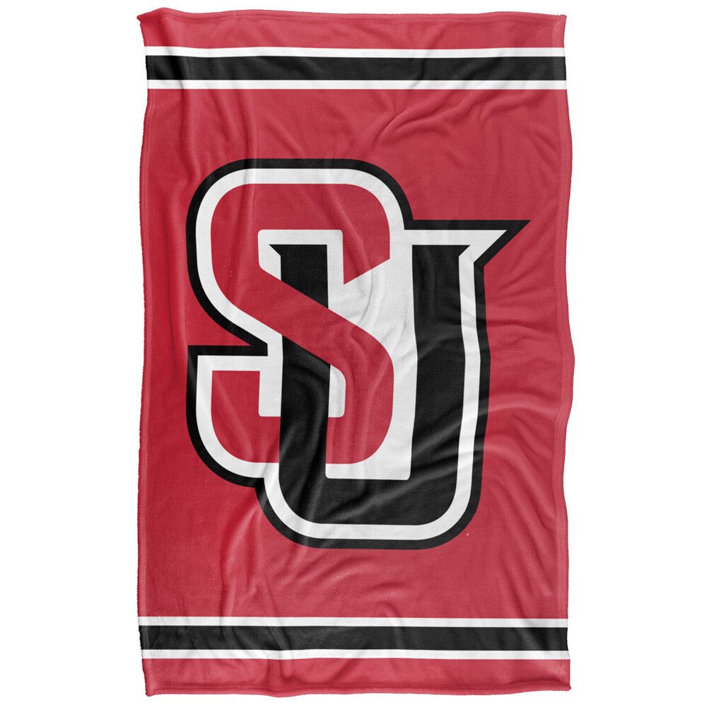 Seattle University Primary Logo Stripes Silky Touch Super Soft Throw Blanket