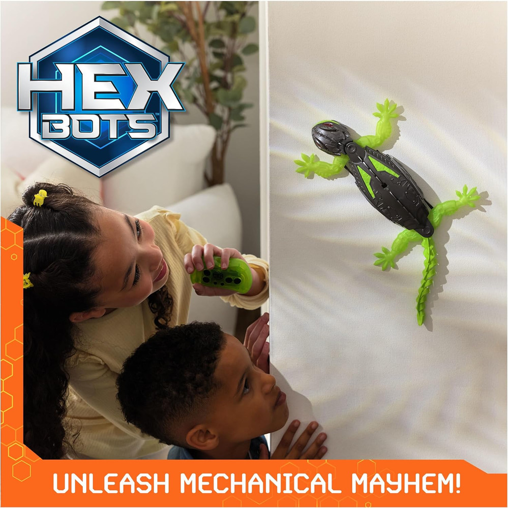 HEX BOTS Wall Crawler Gecko with Official Wall Climber Technology, Rechargeable