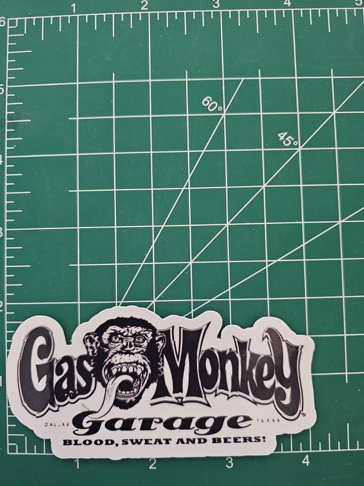 Monkey Garage Blood, Sweat & Beers Sticker