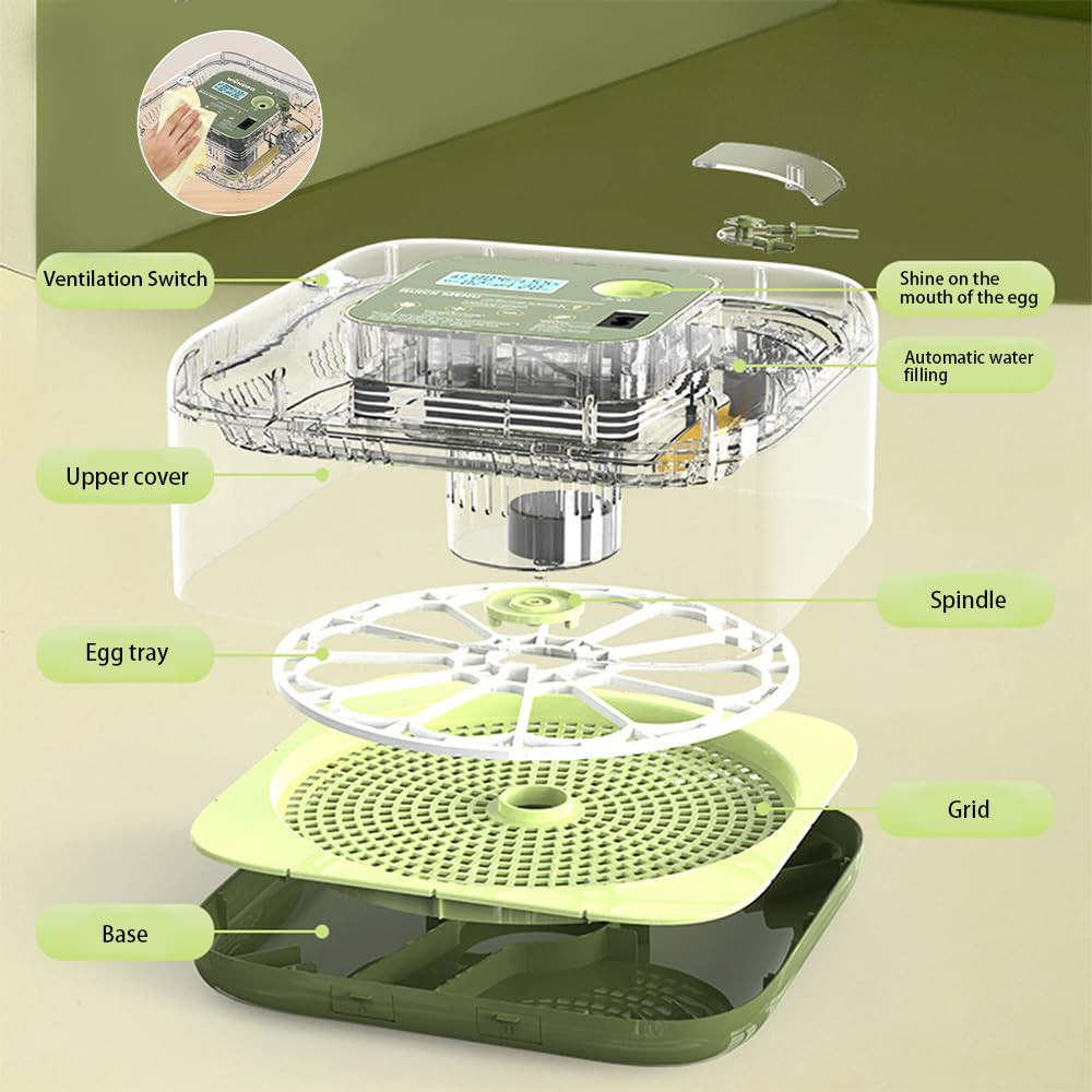 Incubators for Hatching Eggs, 12 Eggs Capacity, Egg Incubator with Automatic Egg