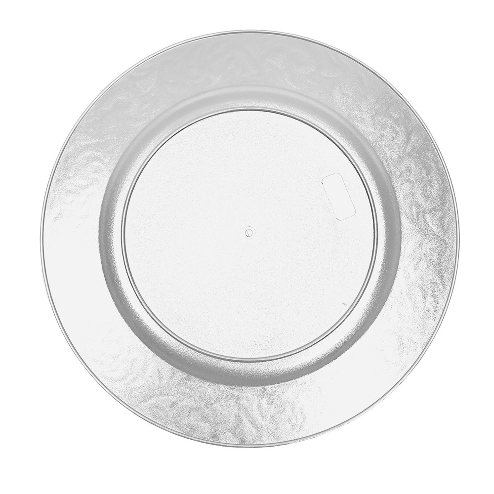 100pcs Charger Wedding Party Dinner Plates Elegant Design Table Decor Silver