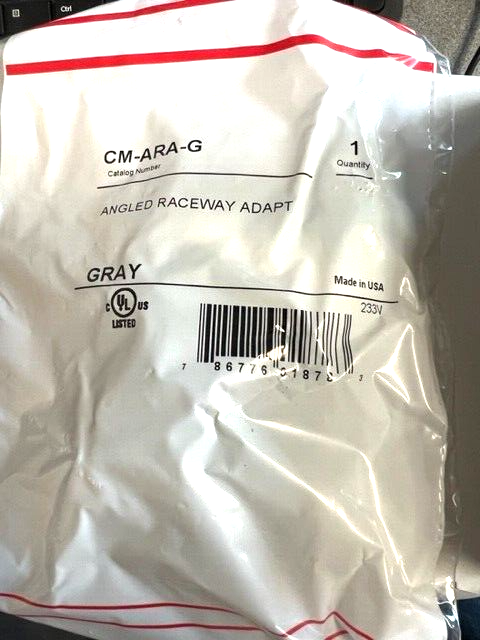 1 EACH WIREMOLD CM-ARA-G ANGLED RACEWAY ADAPTER GRAY