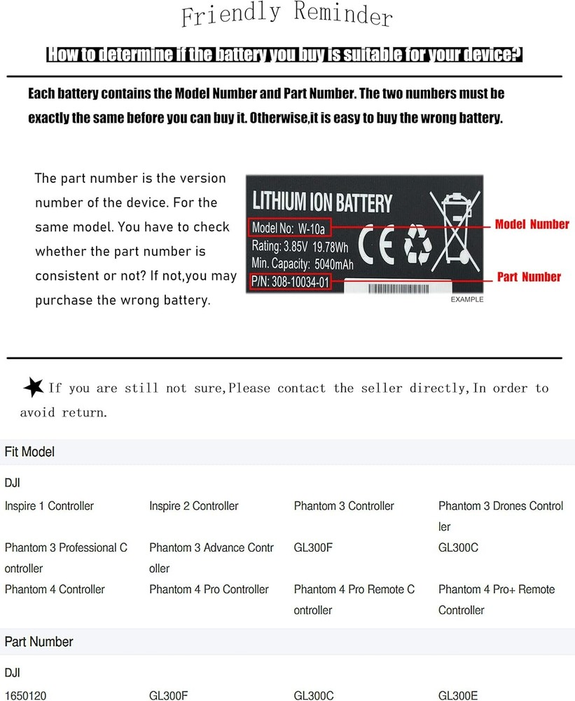 Battery Replacement for DJI Phantom 3 Controller Phantom 4 Controller Phantom 4