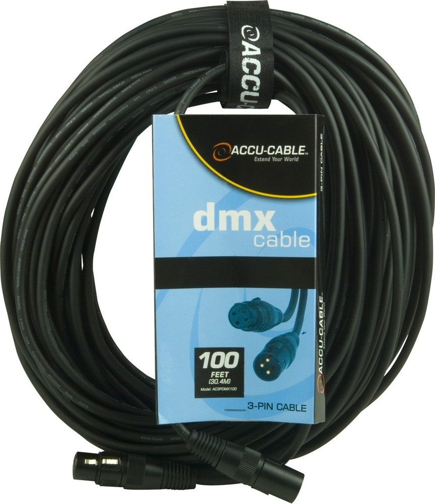 American DJ 3-Pin DMX Cable 100 ft.