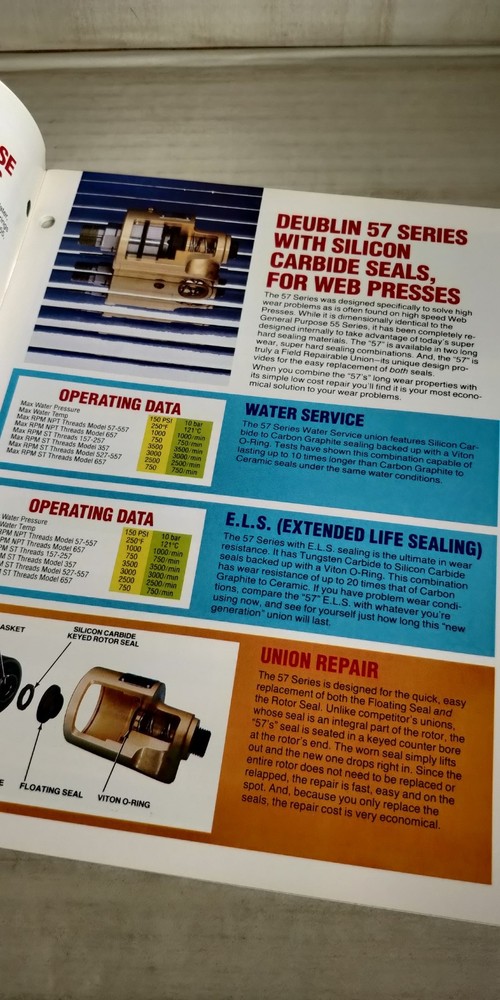 1986 DEUBLIN engineering catalog 869 rotating unions C3