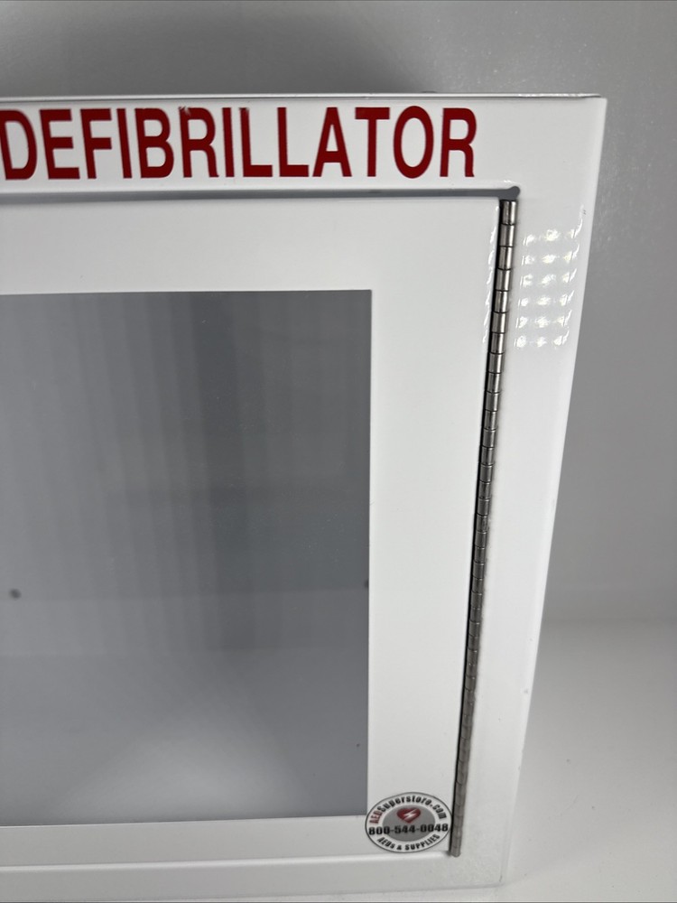 Modern Metal Large Non-Alarmed Basic Compatible AED Cabinet 15x15x8