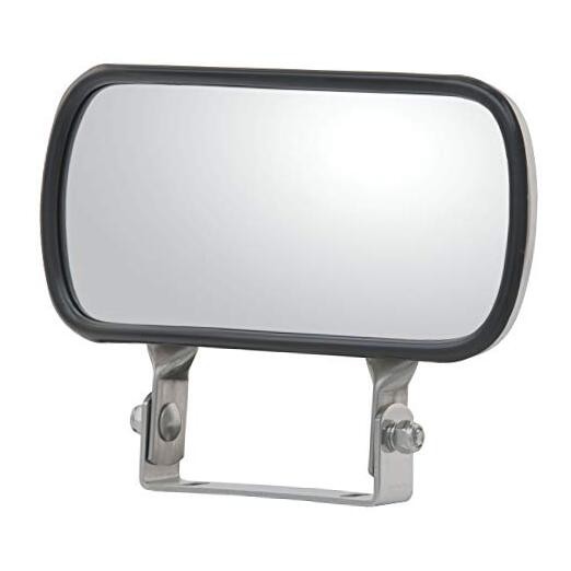 610868 8 x 4-Inch Stainless Steel Rectangular Look-Down Convex Mirror
