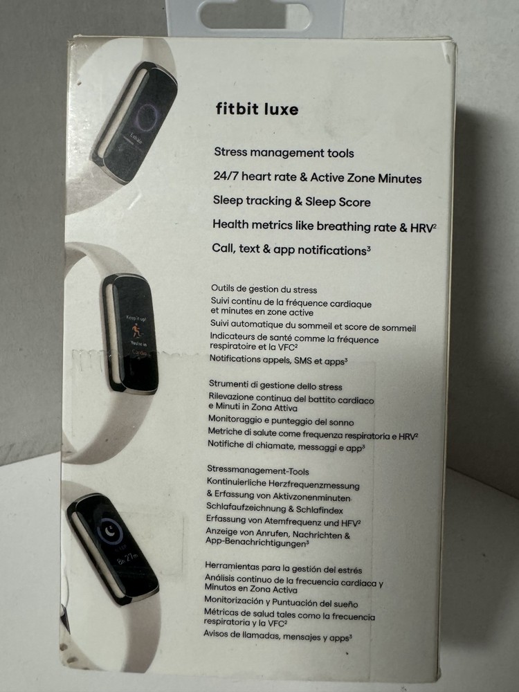 Fitbit Luxe Activity Tracker - Lunar White/Soft Gold Stainless Steel *USED*