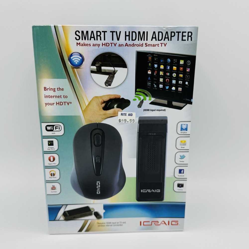 ICraig Smart TV HDMI Adapter Google Android Operating System 4GB Memory Built In