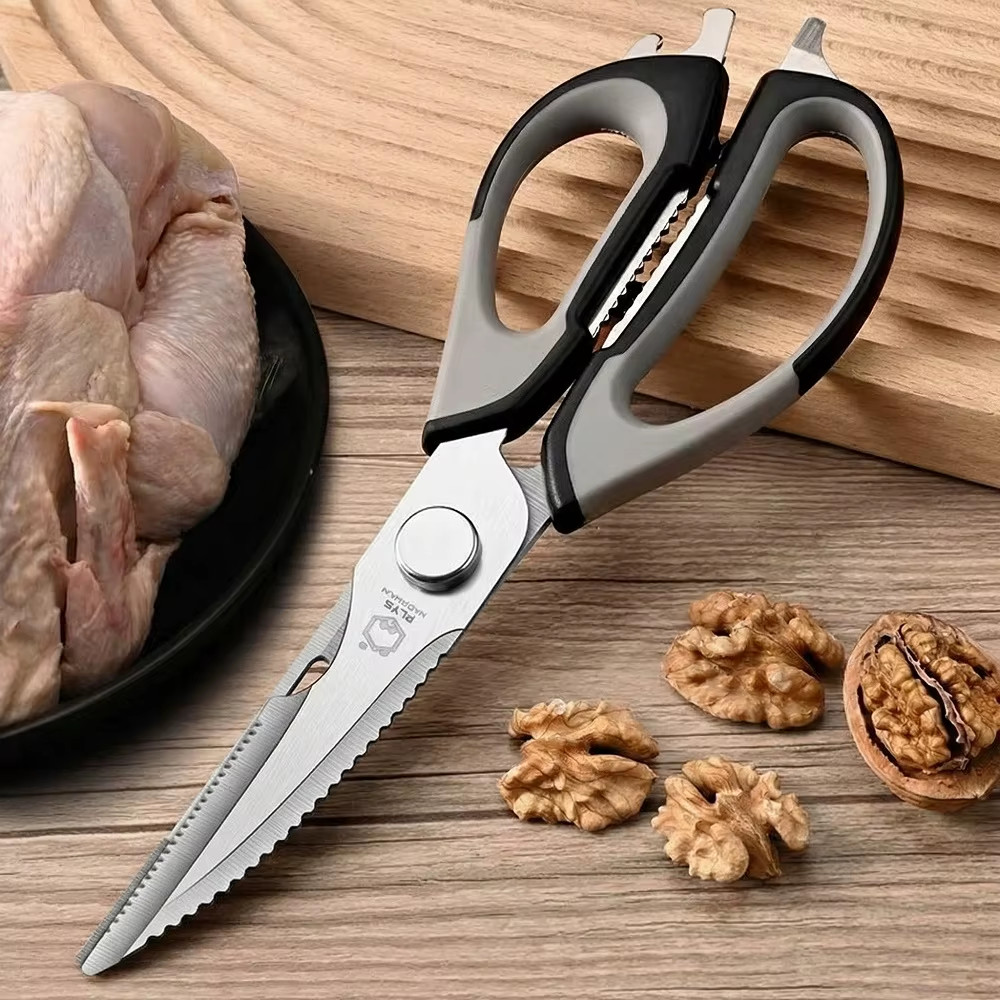 German Stainless Steel Kitchen Shears, Multi-Function, High Hardness, Ideal for