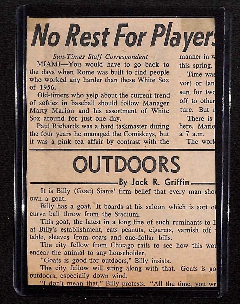 Bill Rigney Signed Newspaper Auto