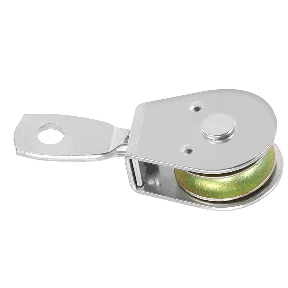 Single Pulley Block 6 Pack 4 Inch Solid Iron Swivel 3/8 Inch Cable 420Lbs