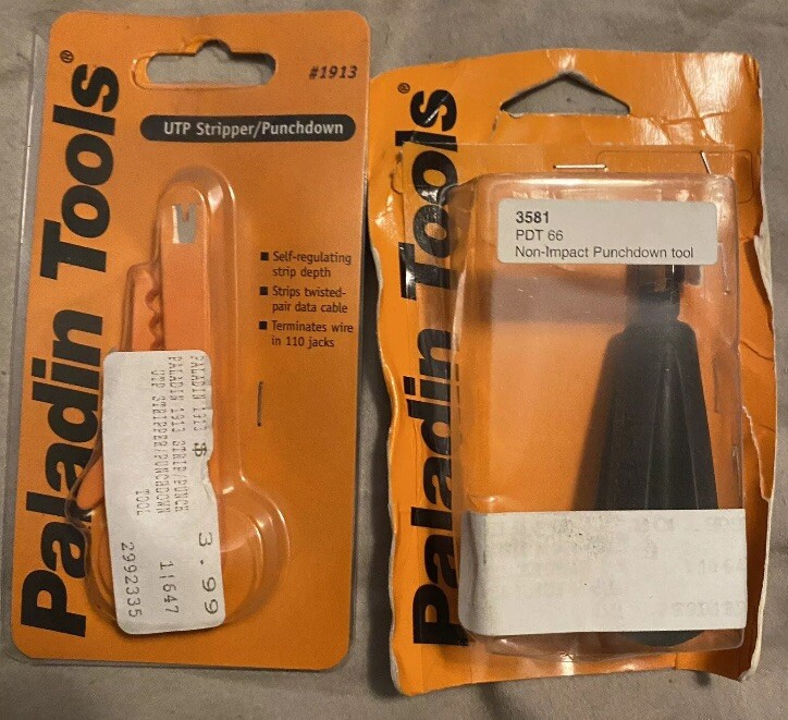 Paladin Tool Bundle (Utp Stripper/punchdown 1913 & Pdt 66 Punchdown)