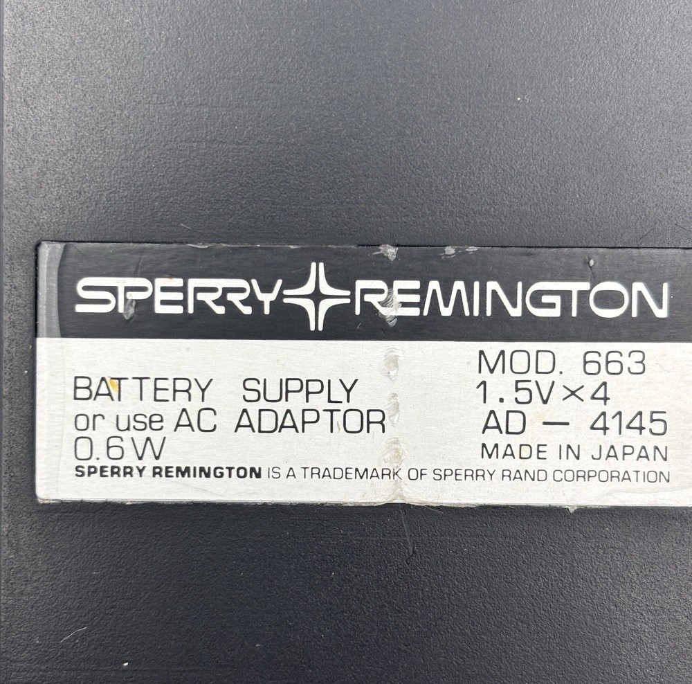 Vintage Sperry Remington 663 Handheld Calculator + Case Tested & Working