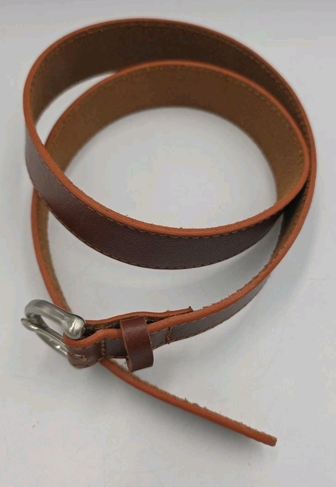 LOOP LEATHER CO. Brown Leather Womens Belt Size M 83cm