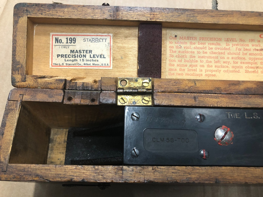 Starrett No : 199 Master Precision Level.