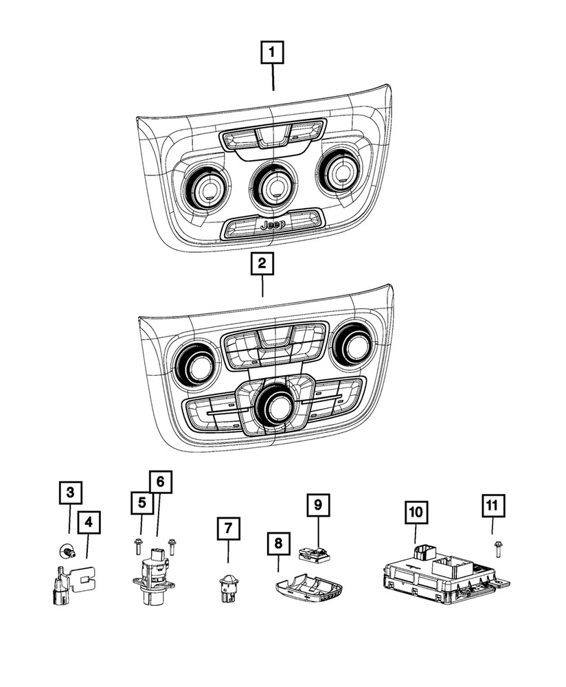 Genuine Mopar Vehicle Feature Controls Center Stack 5VA60DX9AF