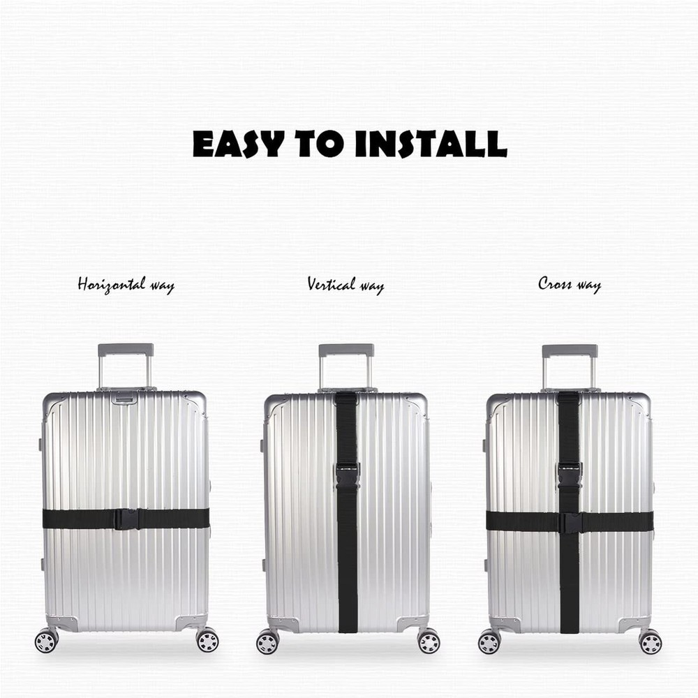 2pcs 74″×2″Luggage Straps for Suitcases,Adjustable Suitcase Str