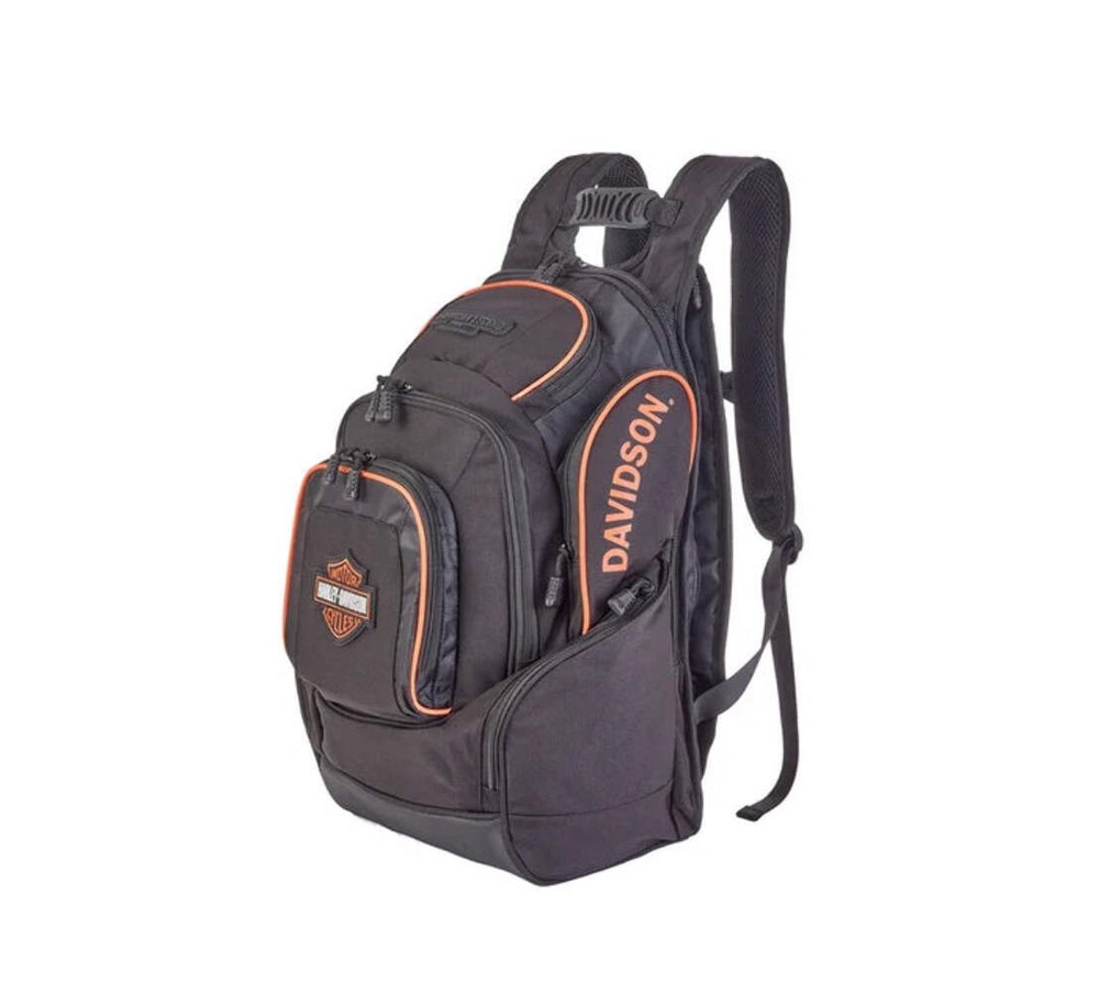 Harley-Davidson® Legend Backpack | Black with Orange