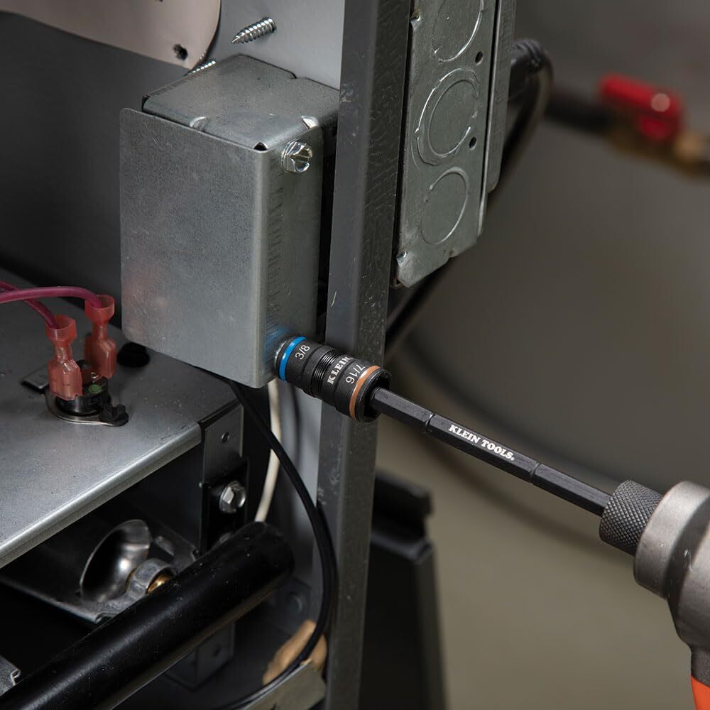 Klein Tools 7 in 1 Impact Flip Socket Set Multi Color Quick Connect Hex Driver