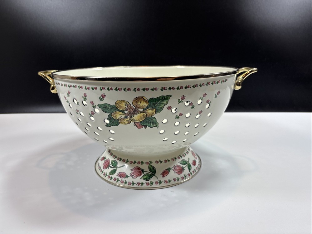 Vintage Colander Strainer Pedestal 11”