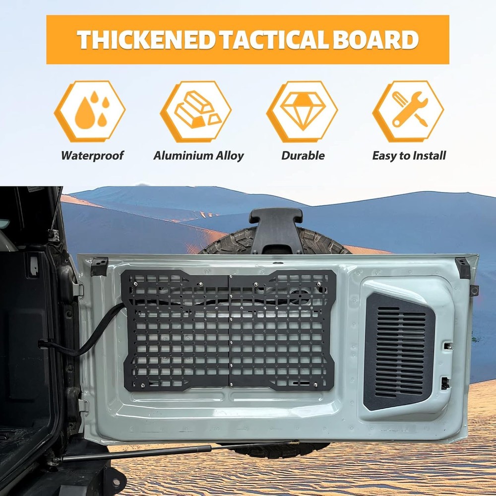 OFF ROAD Tailgate Storage Panel Tailgate Molle Panel Steel Cargo Shelf Storage