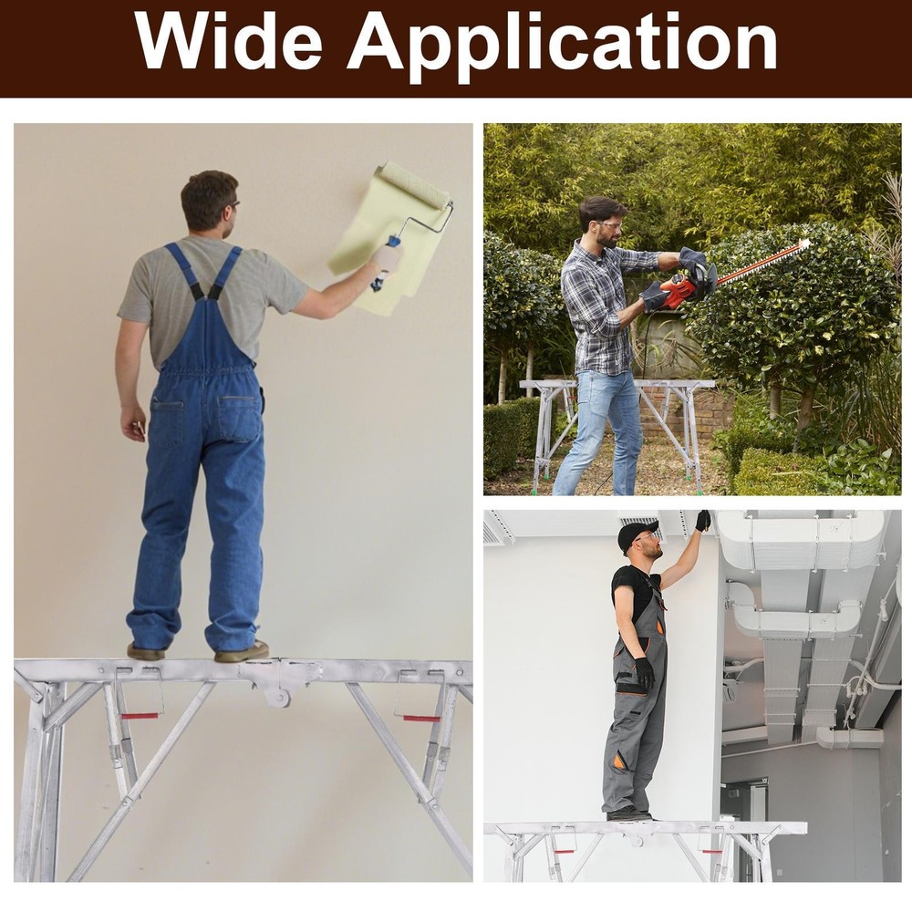 Adjustable Scaffold Platform Multipurpose Folding Scaffolding Work Platform US