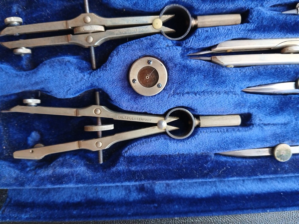 Dietzgen Champion vintage drafting tool set