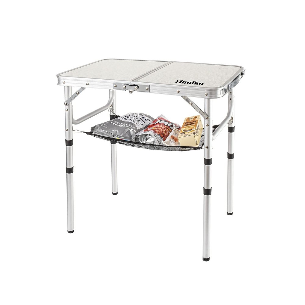 Folding Camping Table with Adjustable Height, 23.6" x 15.8" Portable Lightwei...