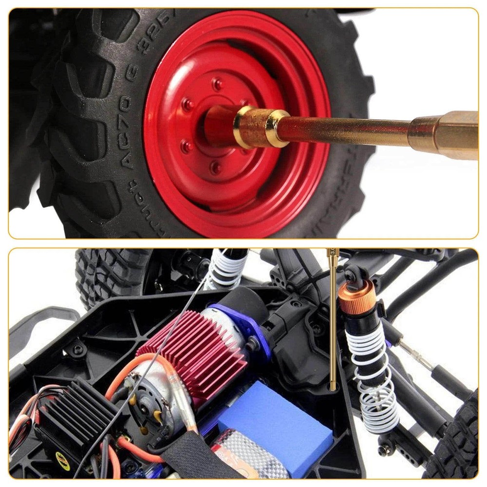 RC Assembly Tool Kit with Hex Bits Nut Screwdriver Cross Driver and Bit Holder