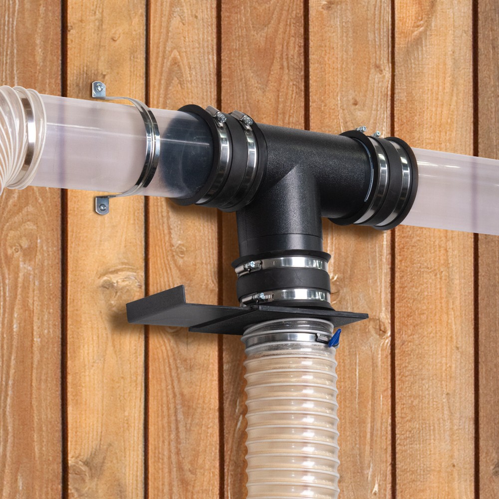 POWERTEC 4-inch T-Fitting Dust Hose Connector (70107)