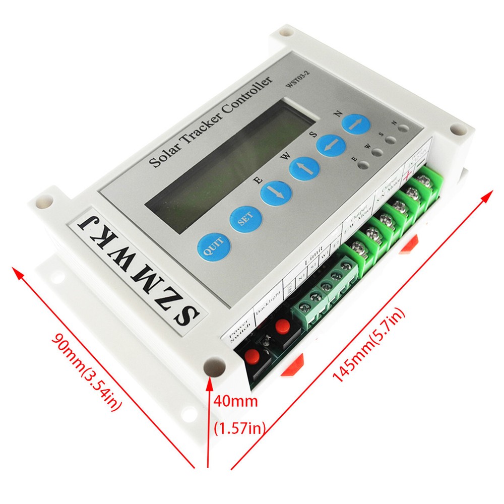 Dual Axis Solar Tracker Controller W/ Anemometer DC12V/24V DIY Solar Panel Track
