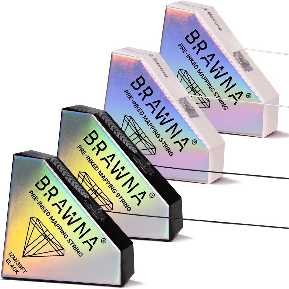 Black and White Eyebrow Mapping String, 4pack