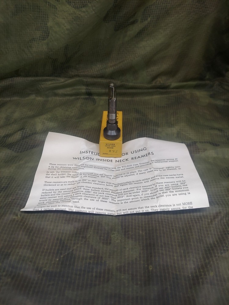 L.E. Wilson Inside Neck Reamer .375 Cal