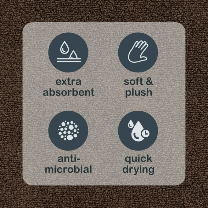 Mainstays Performance Solid Bath Towel, 30" x 54", Brown Basket