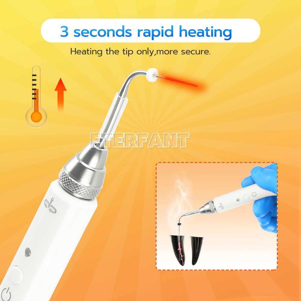 ETERFANT Dental Gutta Percha Obturation System Endo Heated Pen+2xTips white