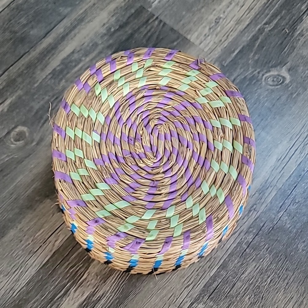 Colorful Straw Nesting Baskets (3)