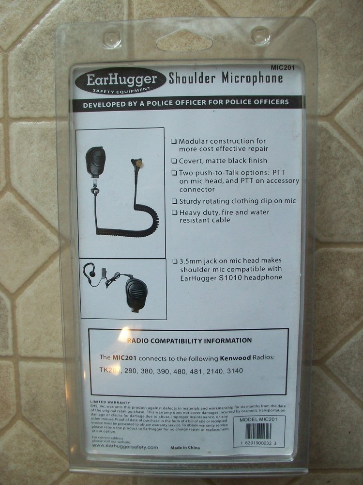 EarHugger Safety Shoulder Microphone MIC201