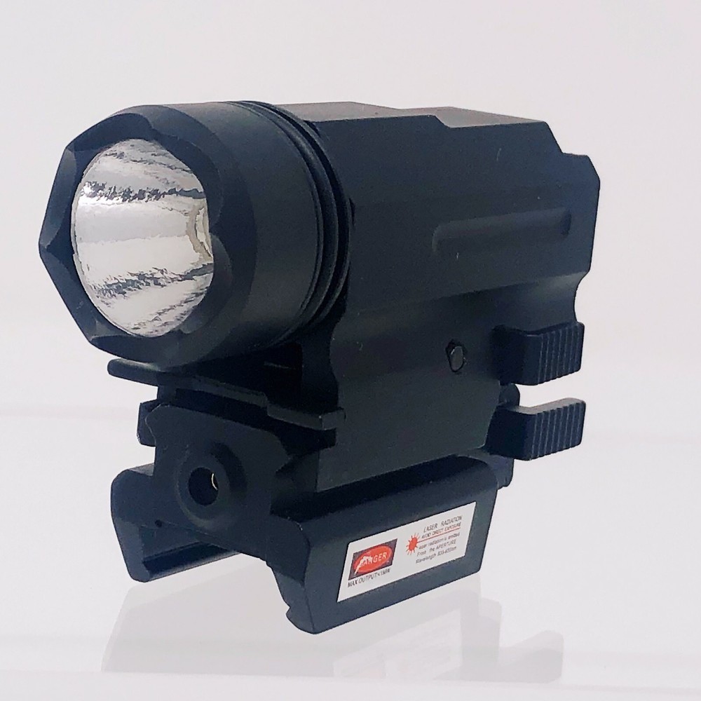 Pistol Low Profile Compact Red Dot Laser Sight and Flashlight Combination