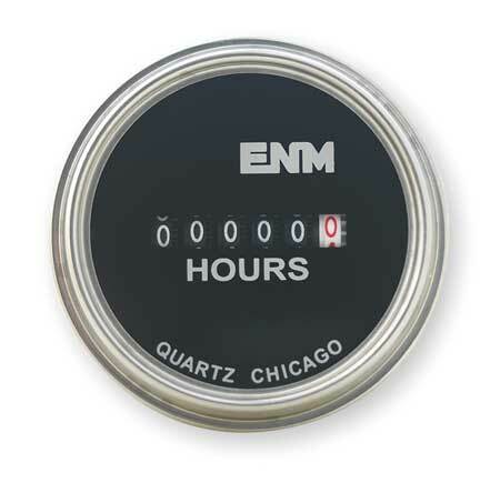 Enm T40a4507 Hour Meter,Electrical,Flush Round,Ss