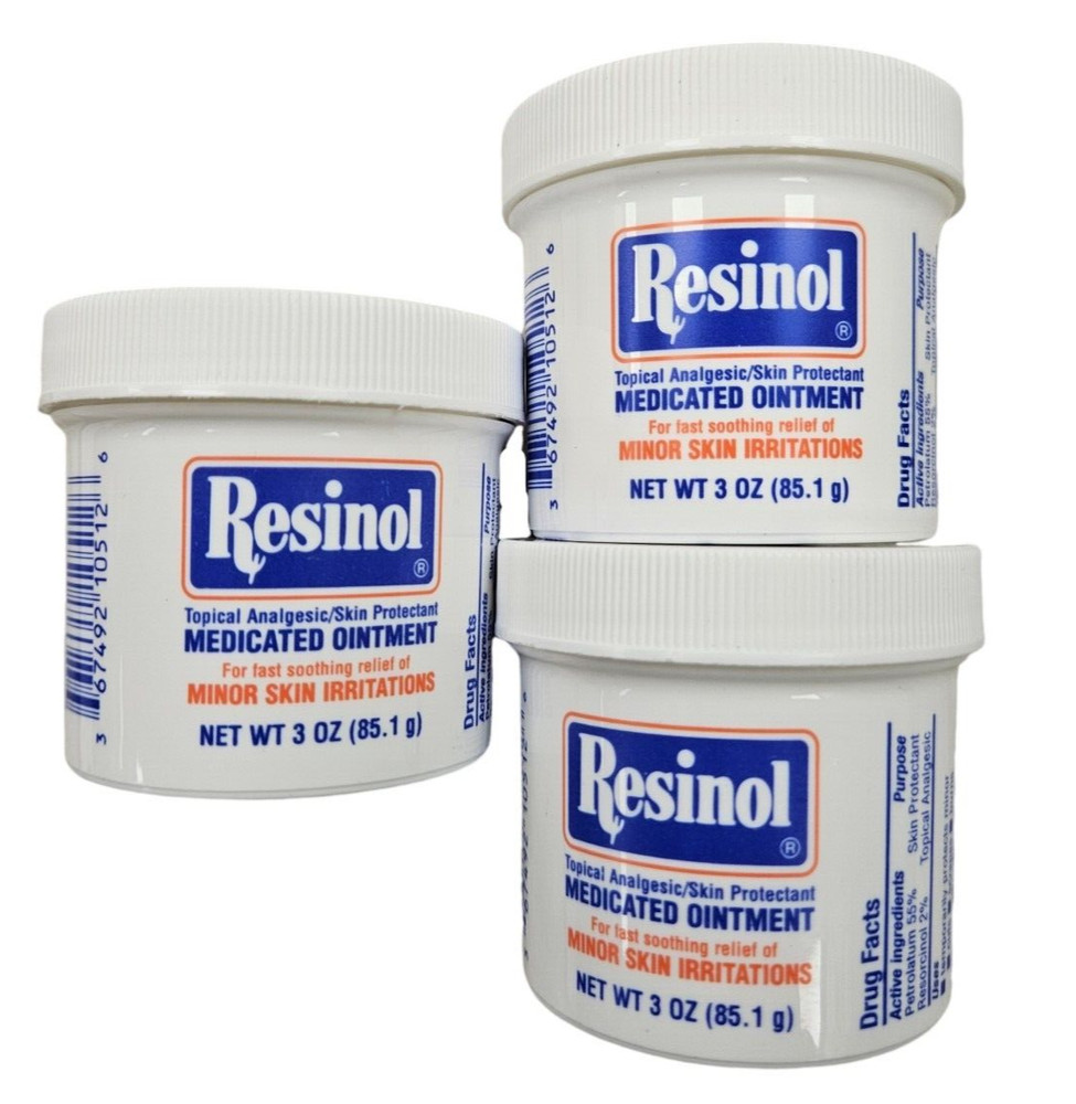 Resinol Ointment Jar - 3 oz ( 3 pack )  --PHARMACY FRESH!