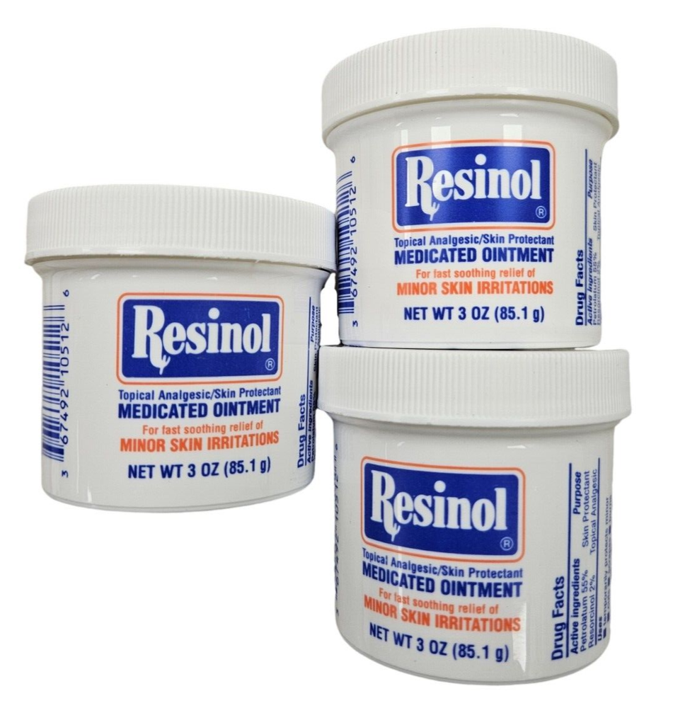 Resinol Ointment Jar - 3 oz ( 3 pack ) --PHARMACY FRESH!