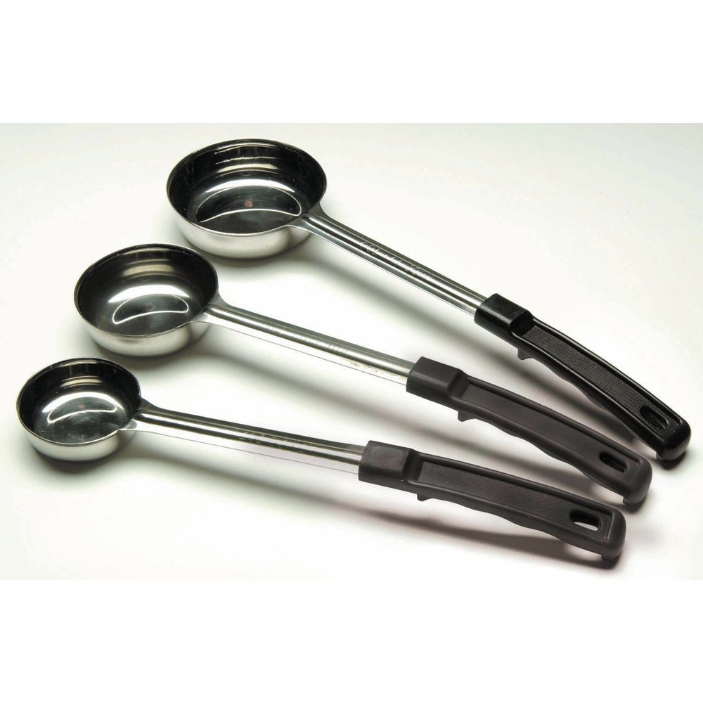 HUBERT Perforated Portion Control Server 2 oz Stainless Steel with Black Plastic